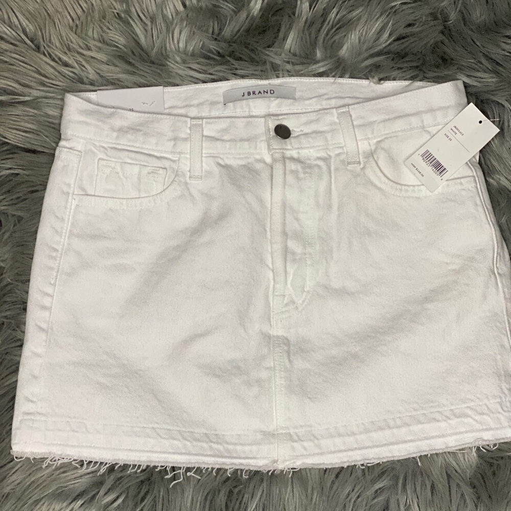 🔥 J Brand Bonny Mid Rise Mini Skirt White NWT 🔥